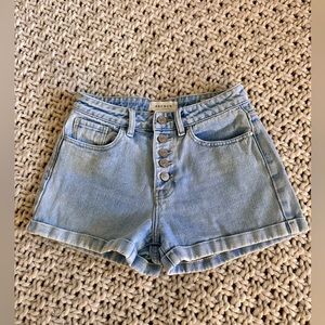 Pacsun light wash mom cuff shorts